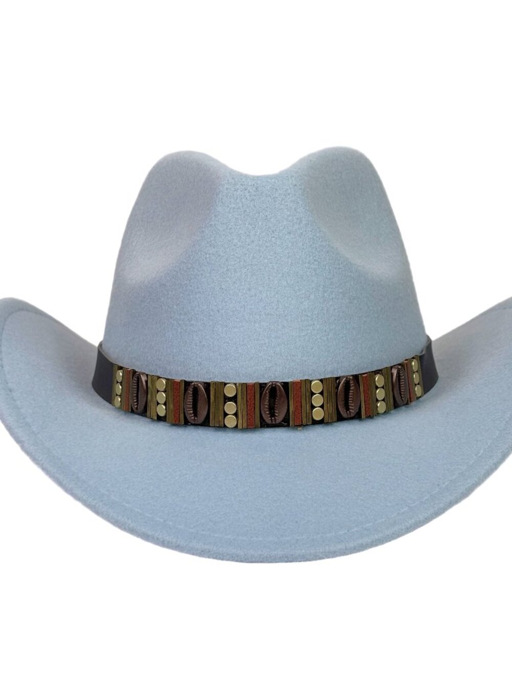 Sky Blue Western Cowboy Hat Wide Brim Ranch Rodeo Cowgirl Festival Boho Hat